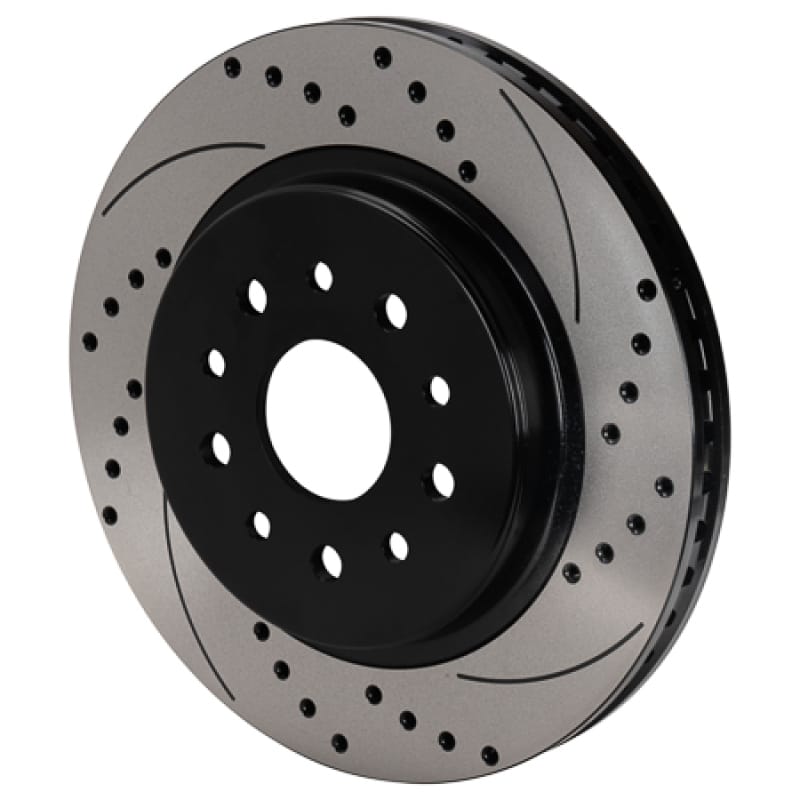 Wilwood — Wilwood SRP Drilled & Slotted Performance Rotor - Right Hand Side - Black Electro Coat