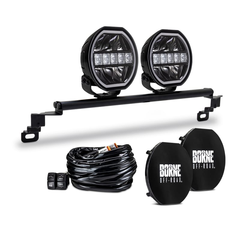 Borne Off-Road — Borne Off-Road 2021+ Ford Bronco Direct Fit Lights - Standard Bumper - 2in x 7in Round