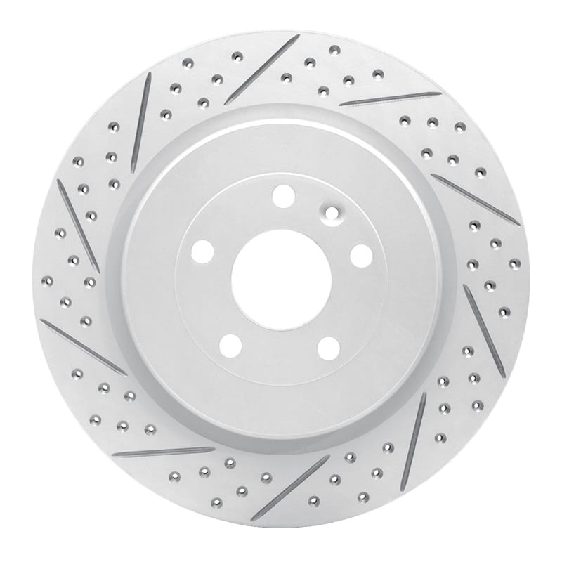 R1 Concepts — R1 13-19 Ford Explorer Rear Left Drilled & Slotted Geo-Carbon Rotor