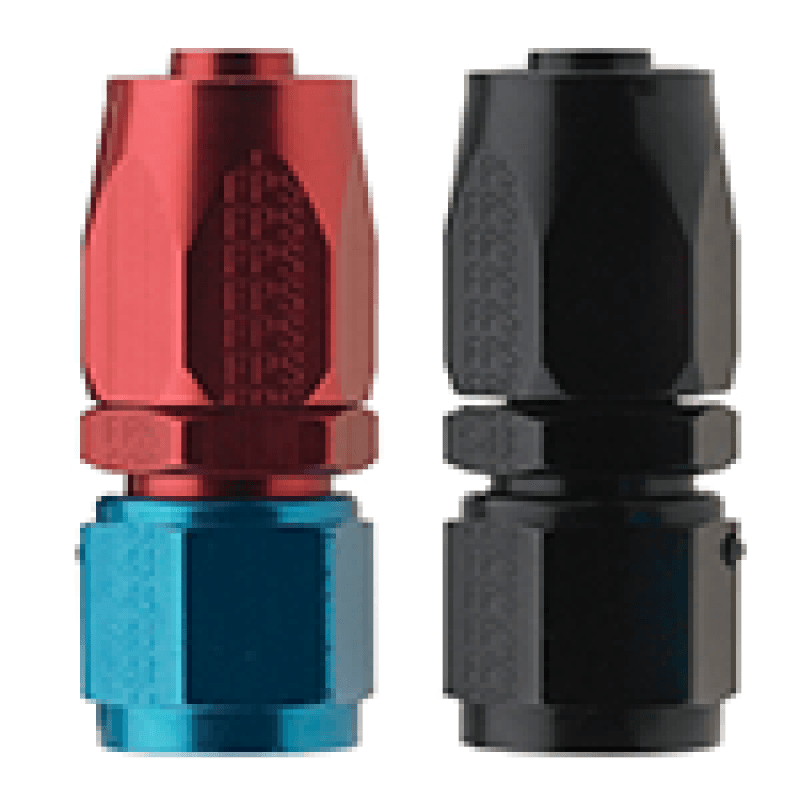 Fragola — Fragola -6AN Straight Pro-Flow Hose End - Blue/Red