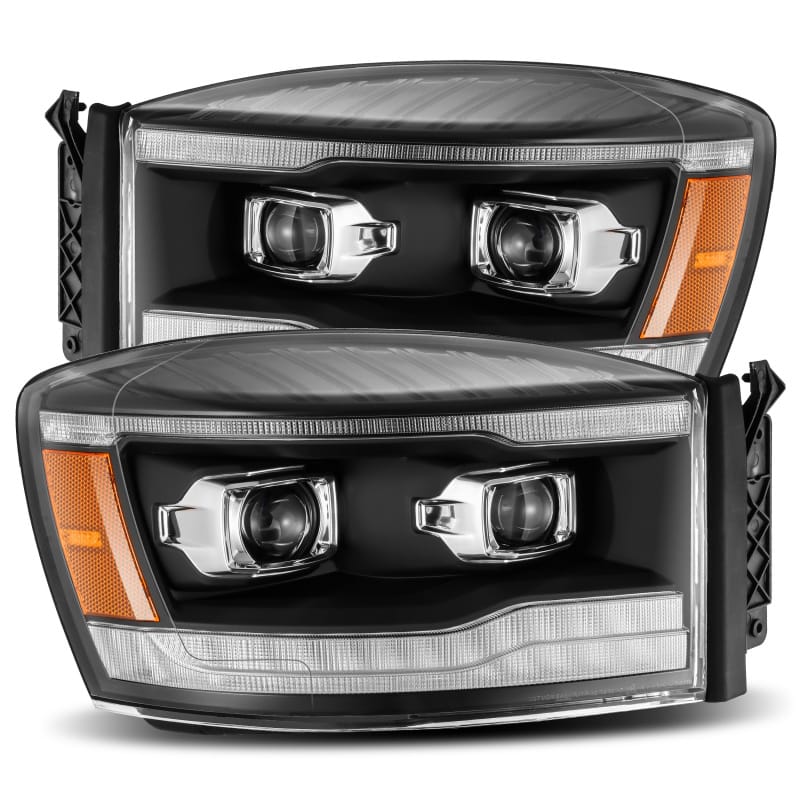 AlphaRex — AlphaRex 06-08 Dodge Ram 1500HD PRO-Series Projector Headlights Plank Style Black w/Seq Signal/DRL
Projector Headlights