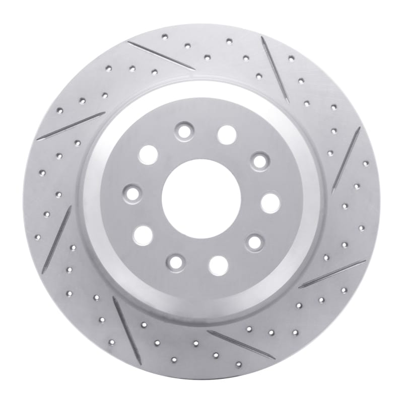 R1 Concepts — R1 18-25 Jeep Wrangler Rear Right Drilled & Slotted Geo-Carbon Rotor