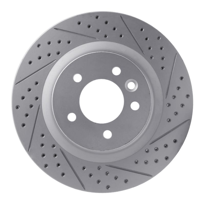 R1 Concepts — R1 05-09 Land Rover Range Rover Sport Front Left Drilled & Slotted Geo-Carbon Rotor