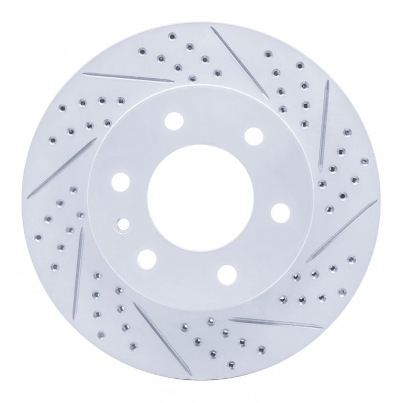 R1 Concepts — R1 06-25 American Coach Patriot Front Right Drilled & Slotted Geo-Carbon Rotor