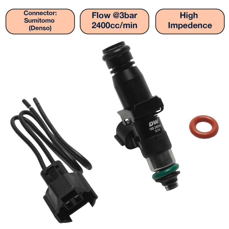 DeatschWerks — DeatschWerks Universal 2400cc Single Fuel Injector / 60mm Length / 14mm O-Ring Seals
Fuel Injectors