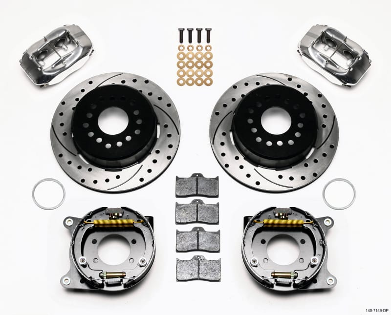 Wilwood — Wilwood Forged Dynalite P/S P-B Kit Drilled Polished Ford 8.8 w/2.5in Offset-5 Lug
BRAKE KIT