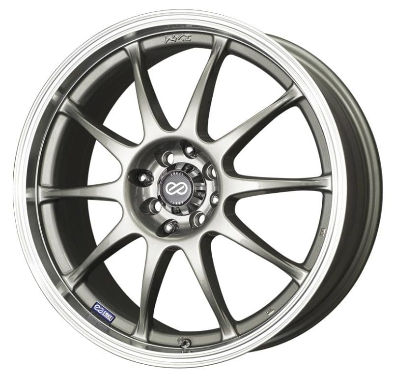 Enkei — Enkei J10 18x7.5 5x100/114 38mm Offset 72.6mm Bore Dia Silver w/ Machined Lip Wheel