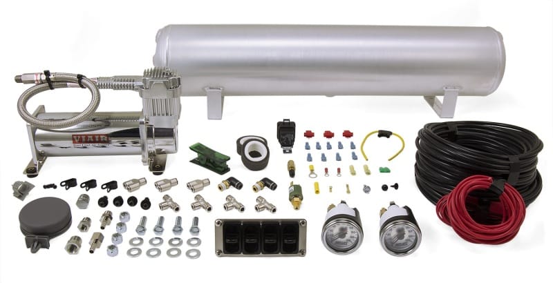 Air Lift — Air Lift 4-Way Manual Control System 100% Duty 1/4in Line 4 Gal. Tank.
Susp Air Comp Kit