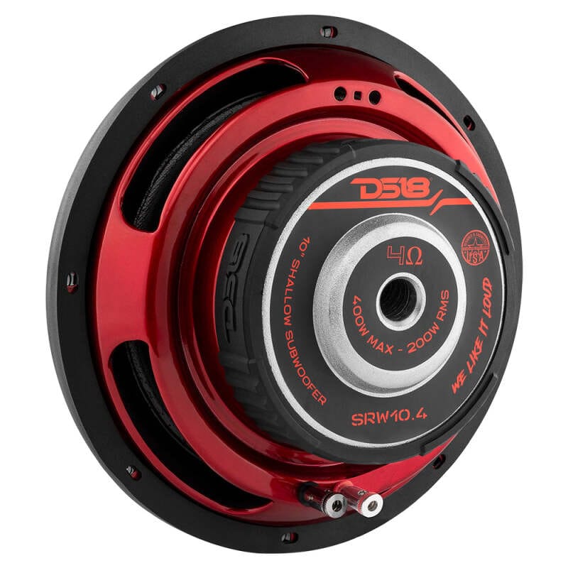 DS18 — DS18 10in 200 Watts RMS 4 ohm SVC Shallow Mount Subwoofer
