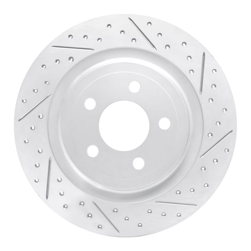 R1 Concepts — R1 20-26 Ford Mustang Rear Right Drilled & Slotted Geo-Carbon Rotor