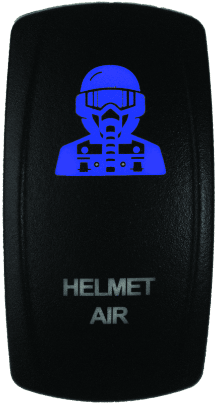 DragonFire Racing — Dual LED Switch, Laser-Etched, Helmet Air, Blue