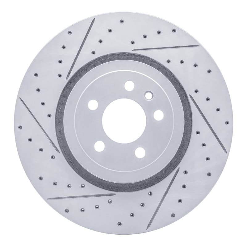R1 Concepts — R1 14-23 Dodge Charger Front Left Drilled & Slotted Geo-Carbon Rotor
