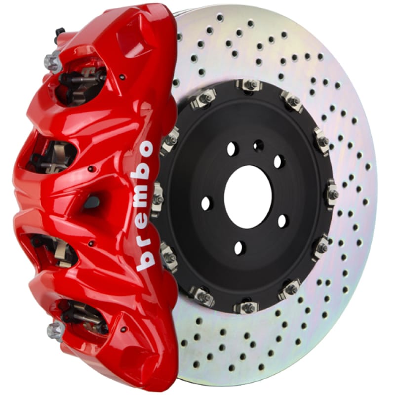 Brembo — Brembo 13-18 S6/13-18 S7/14-18 RS7 Front GT BBK 8 Piston Cast 412x38 2pc Rotor Drilled-Red