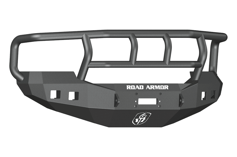Road Armor — Road Armor 05-07 Ford F-250 Stealth Front Winch Bumper w/Titan II Guard Wide Flare - Tex Blk