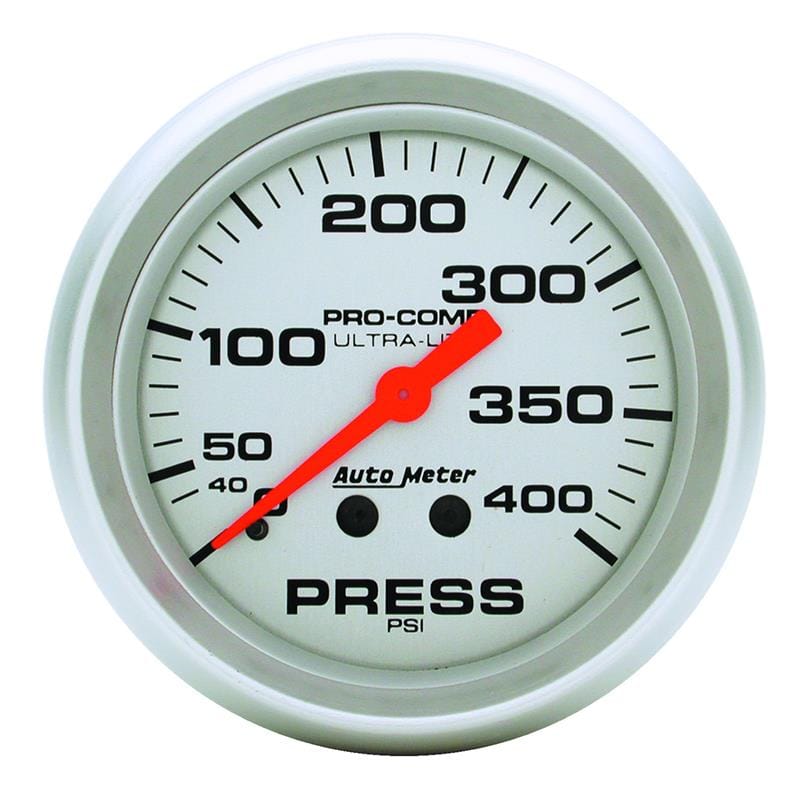 AutoMeter — GAUGE, PRESSURE, 2 5/8" , 400PSI, MECHANICAL, ULTRA-LITE