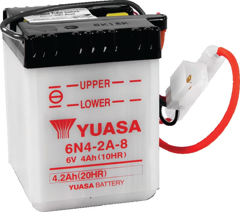 Yuasa Battery — Yuasa 6N4-2A-8 Conventional 6-Volt Battery