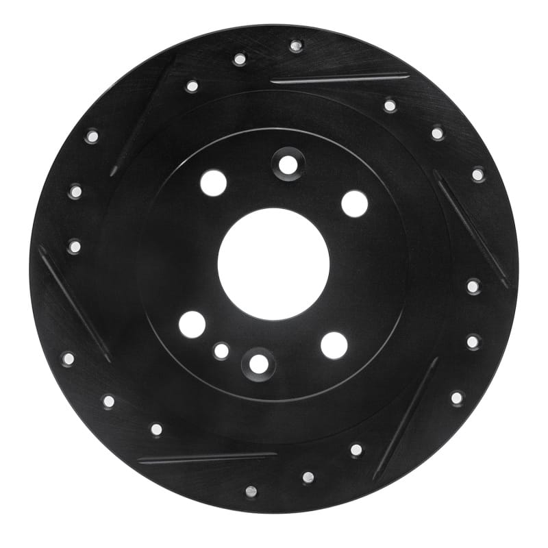 R1 Concepts — R1 18-19 Volkswagen SAVEIRO (Mexico) Rear Left Drilled & Slotted Black Brake Rotor
