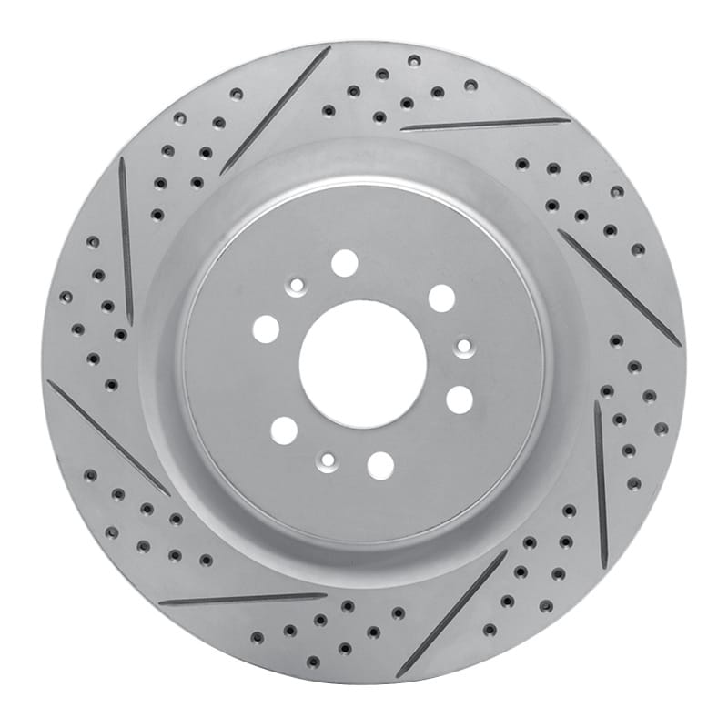 R1 Concepts — R1 04-11 Cadillac Cts Rear Left Drilled & Slotted Geo-Carbon Rotor