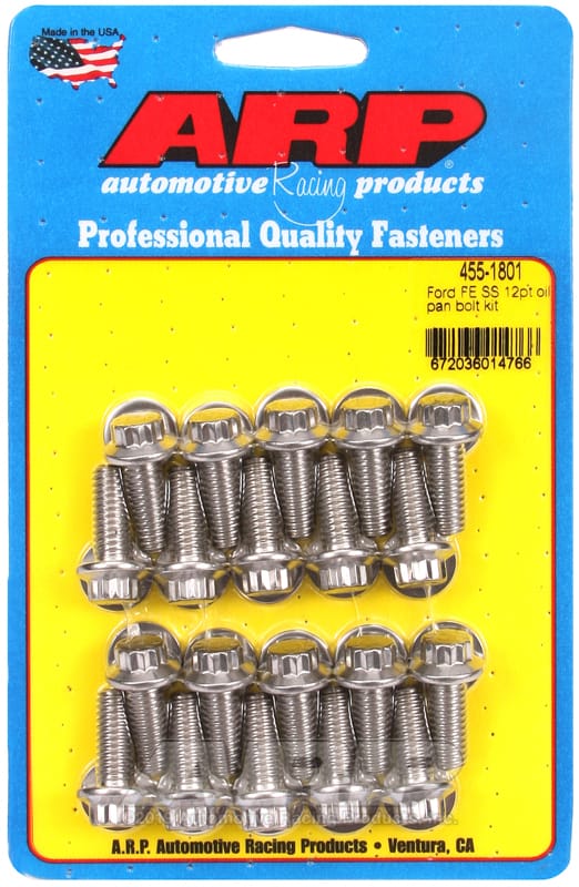 ARP — ARP Ford FE SS 12pt Oil Pan Bolt Kit