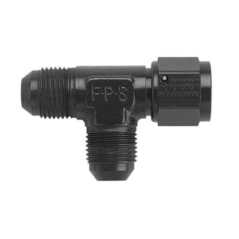 Fragola — Fragola -10AN T Female Swivel On Run - Black