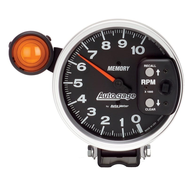 AutoMeter — Autometer 5 inch 10K RPM w/ Monster Shift Lite / Memory Pedestal Tachometer
GA 5" 10KRPM SL&M AG