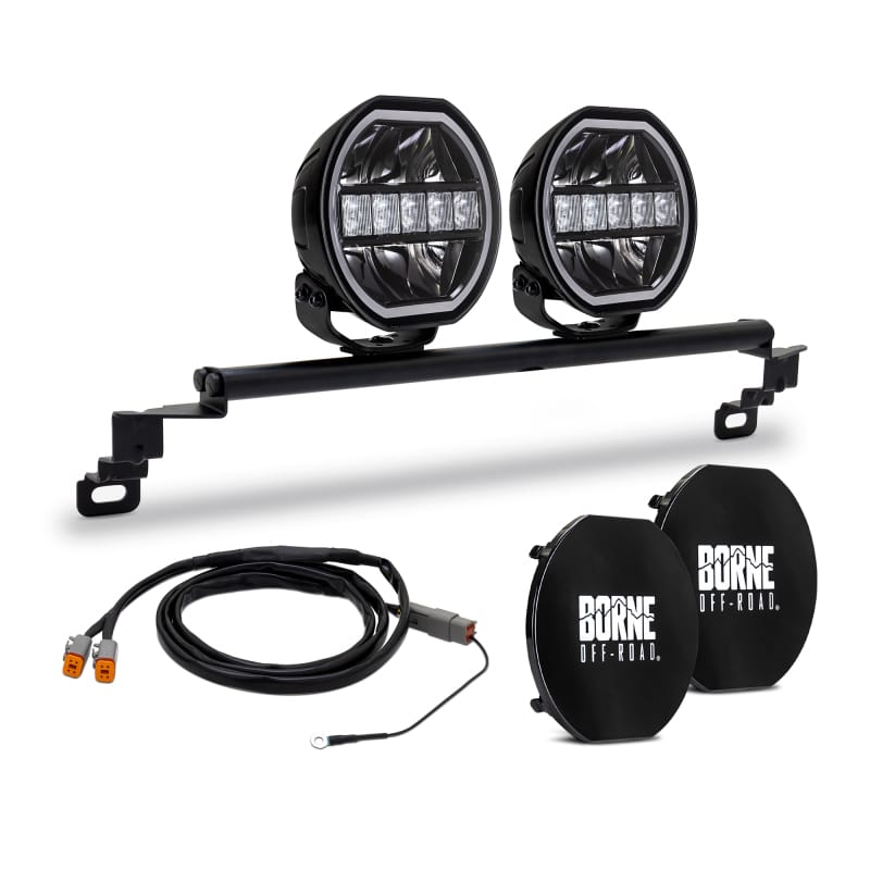 Borne Off-Road — Borne Off-Road 2021+ Ford Bronco Direct Fit Lights - Standard Bumper - 2in x 7in Round - Up