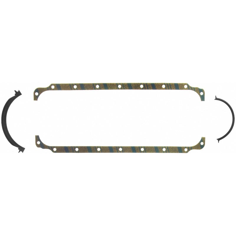 Fel-Pro — Fel-Pro Dodge B350 OS 6566 C-3 Engine Oil Pan Gasket Set Blue Stripe cork-rubber