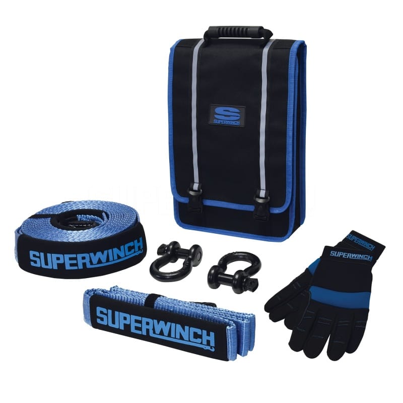 Superwinch — Superwinch Getaway Recovery Kit (Incl. Bow Shackles/Tree Trunk Protec/Recovery Strap/Gloves/Bag)