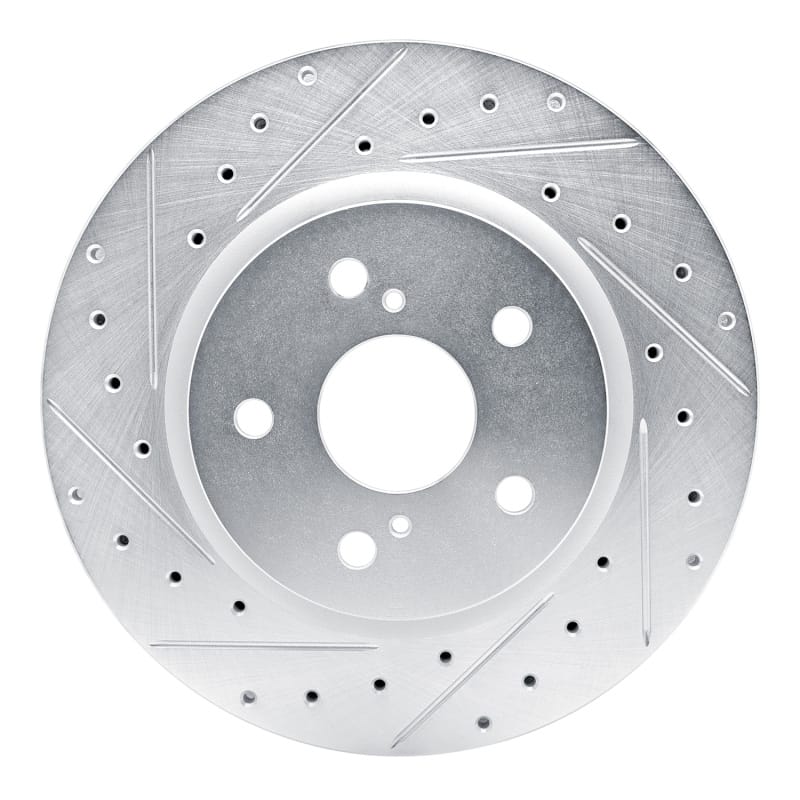 R1 Concepts — R1 18-25 Lexus ES250 Front Left Drilled & Slotted Silver Brake Rotor