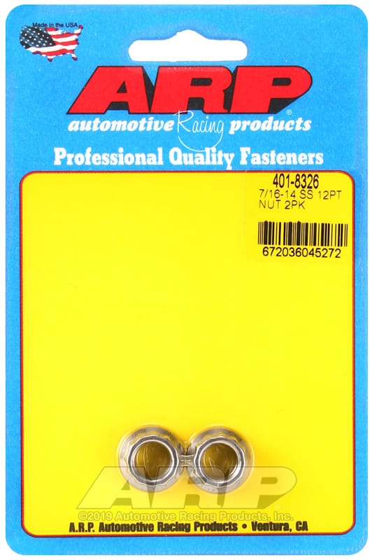 ARP — ARP 7/16-14 SS 12pt nut kit