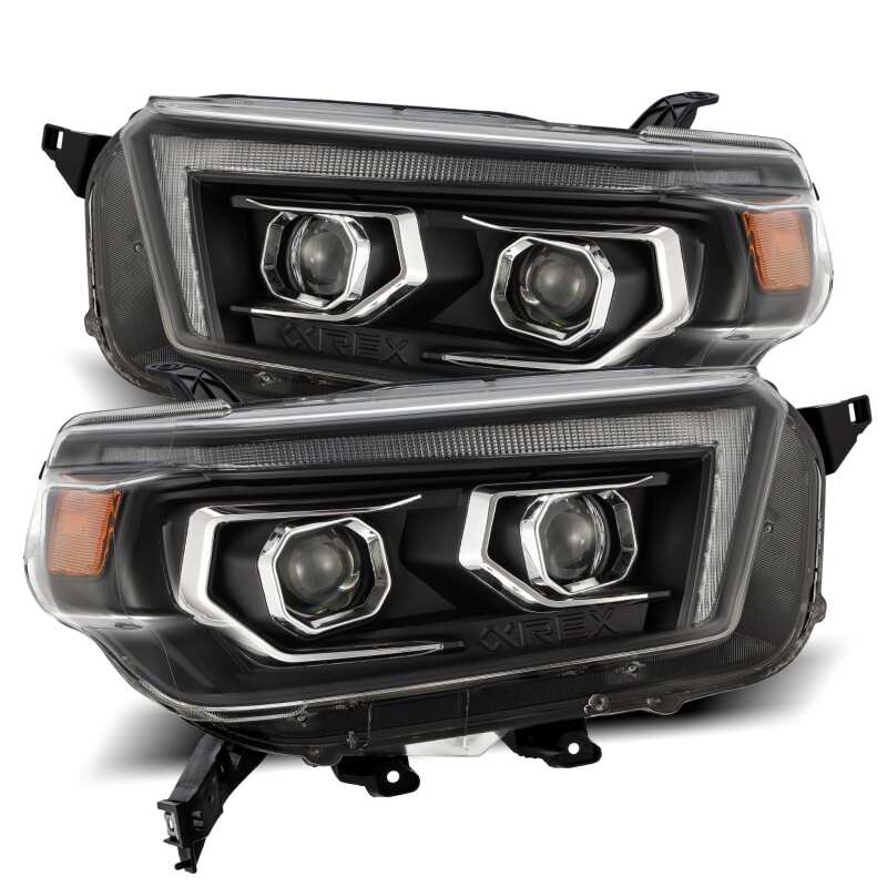 AlphaRex — AlphaRex 10-13 Toyota 4Runner LUXX LED Proj Headlights Plank Style Black w/Seq Signal/DRL
Projector Headlights