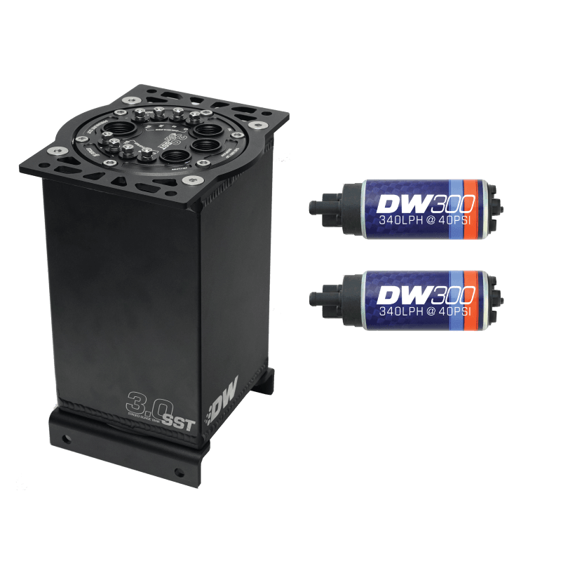 DeatschWerks — DeatschWerks 3.0L Staged Surge Tank w/ DW300 Fuel Pumps
Surge Tanks