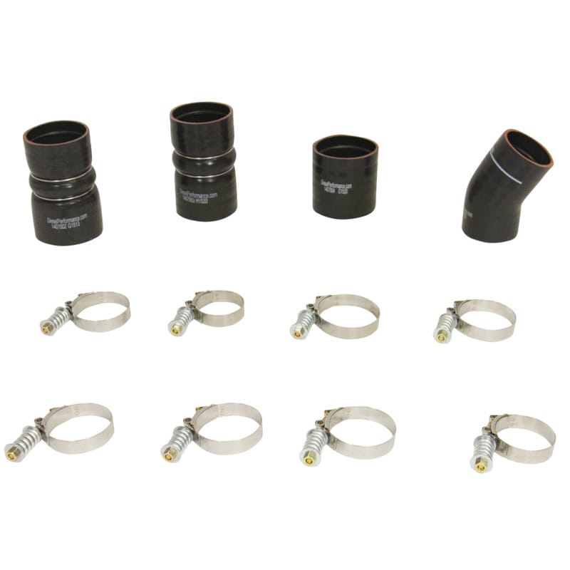 BD Diesel — BD Diesel Intercooler Hose & Clamp Kit - 2003-2007 Ford 6.0L PowerStroke
HOSE & CLAMP KIT
TChrgrIcoolerHs