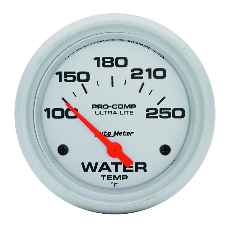 AutoMeter — GAUGE, WATER TEMP, 2 5/8" , 100-250 Degrees F, ELECTRIC, ULTRA-LITE