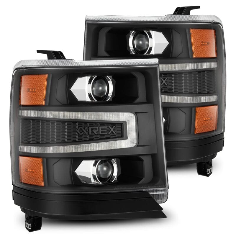 AlphaRex — AlphaRex 16-18 Chevy 1500HD LUXX LED Proj Headlights BK w/Seq Actvn Light / SeqSig (Req PN 810023)
Projector Headlights