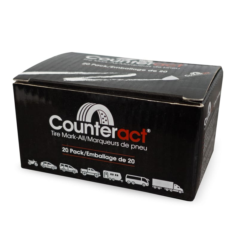 Counteract — Counteract Mark-All Tire Crayon - White - 20 Pack