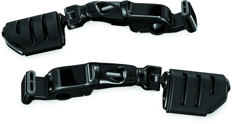 Kuryakyn — Kuryakyn Ergo II Trident Dually ISO Pegs With Long Arms Gloss Black