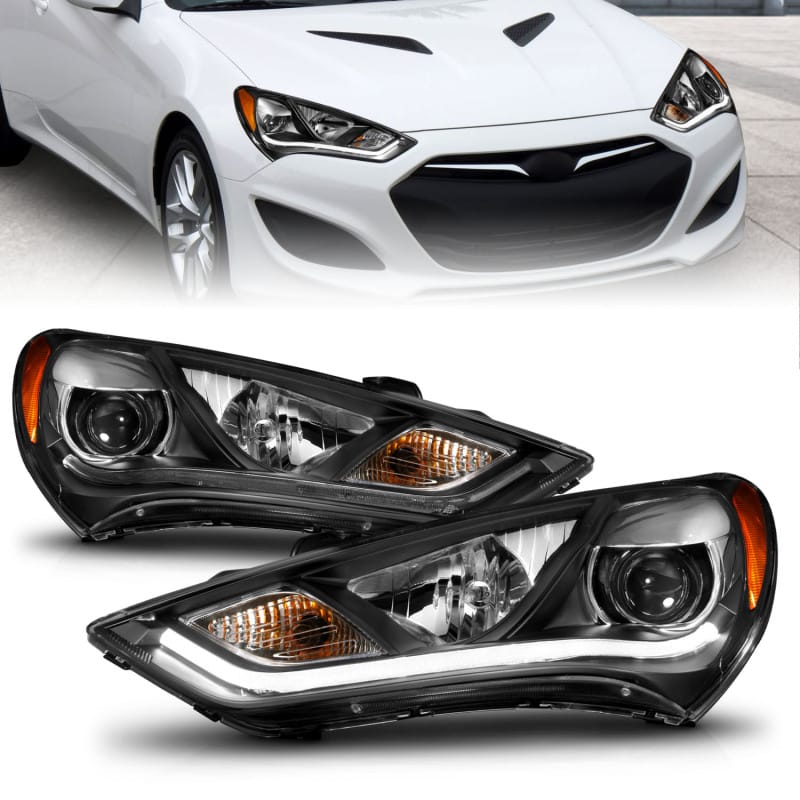 ANZO — ANZO 2013-2015 Hyundai Genesis Projector Headlights w/ Plank Style Design Black (HID Compatible)
Head Light Set
HdLtSet