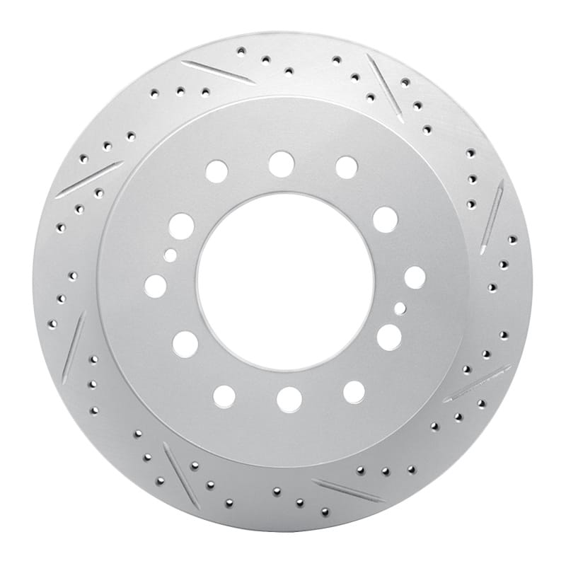 R1 Concepts — R1 01-09 Lexus Gx470 Rear Right Drilled & Slotted Geo-Carbon Rotor