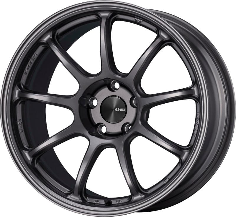 Enkei — Enkei PF09 17x8 5x112 25mm Offset 75mm Bore Dark Silver Wheel