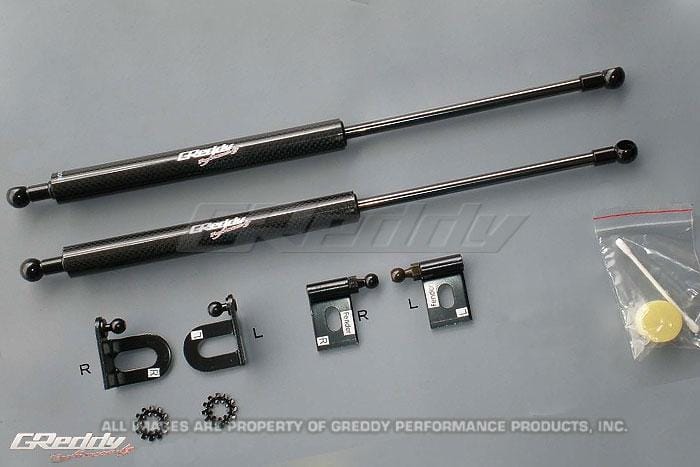 GReddy — GReddy 08-11 Mitsubishi Evo X CZ4A Engine Hood Lifter Kit (Designed for OEM weight hoods.)