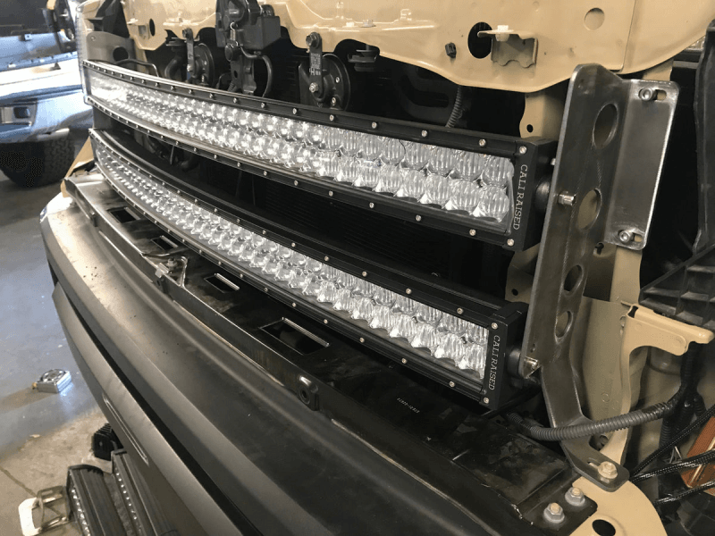 Cali Raised LED — Cali Raised 14-21 Toyota Tundra 42 Hidden Grille Curved Led Light Bar Brackets Kit - Combo Beam/No