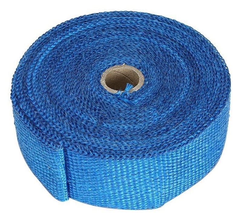 Torque Solution — Torque Solution 50in x 2in Universal Fiberglass Exhaust Wrap - Blue