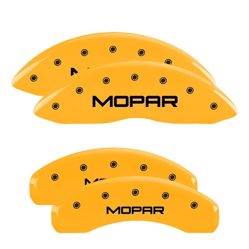 MGP — MGP 4 Caliper Covers Engraved Front & Rear Mopar Yellow Finish Black Char 2008 Chrysler Aspen
Caliper Covers