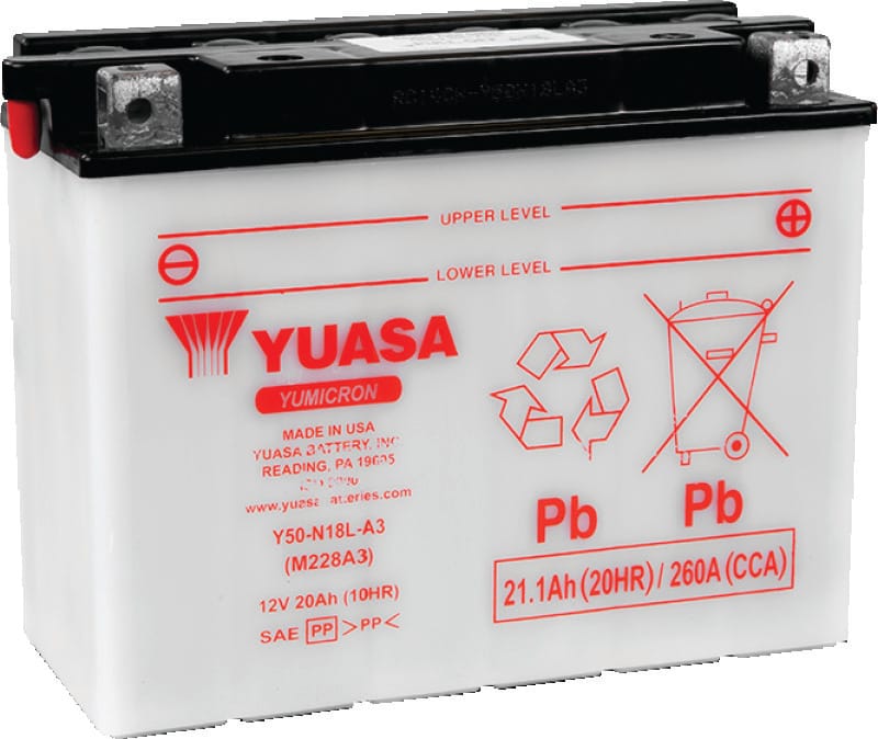 Yuasa Battery — Yuasa Y50-N18L-A3 Yumicron 12-Volt Battery