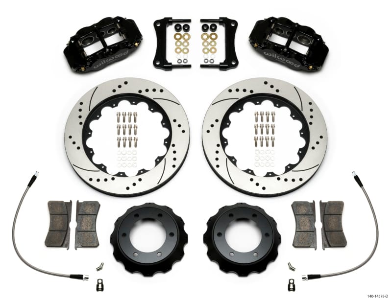 Wilwood — Wilwood Narrow Superlite Black 6R Front Kit 14in Drilled Rotor w/ Lines 05-15 Toyota Tacoma
BRAKE KIT