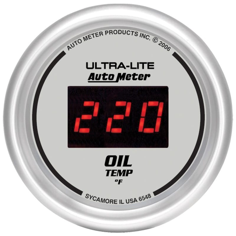 AutoMeter — Autometer Ultra-Lite 52MM 0-340 Deg F Digital Oil Temperature
2-1/16" OIL TEMP, 0-