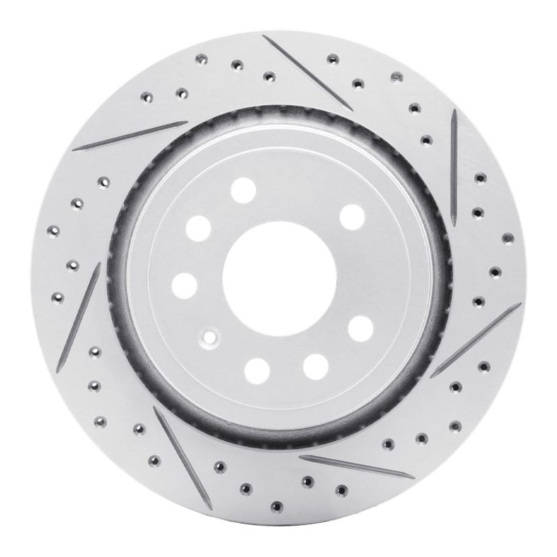 R1 Concepts — R1 03-11 Cadillac Bls (Mexico) Rear Right Drilled & Slotted Geo-Carbon Rotor