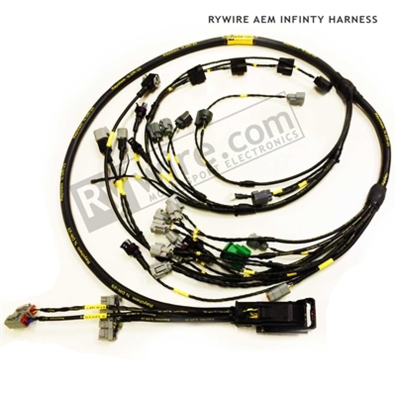 Rywire — Rywire Honda B-Series AEM Infinity 508 MS Engine Harness w/K20 Coils/OBD2 Alt/EV14 Inj (Adapter Req)