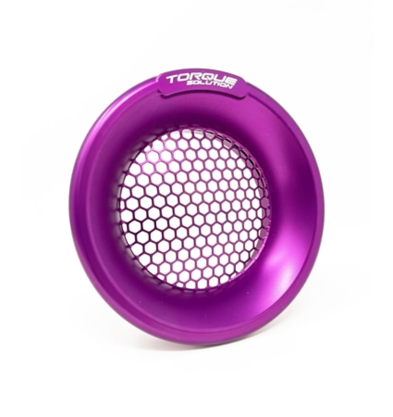 Torque Solution — Torque Solution Billet Turbo Velocity Stack Shield For 4in Inlet - Purple